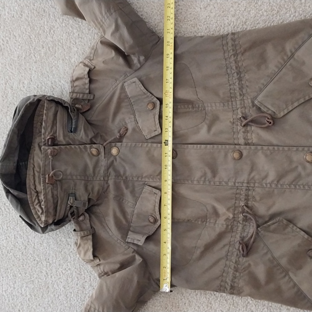 BURBERRY MILITARY GREEN HOODED JACKET ANORAK - Picture 11 of 12